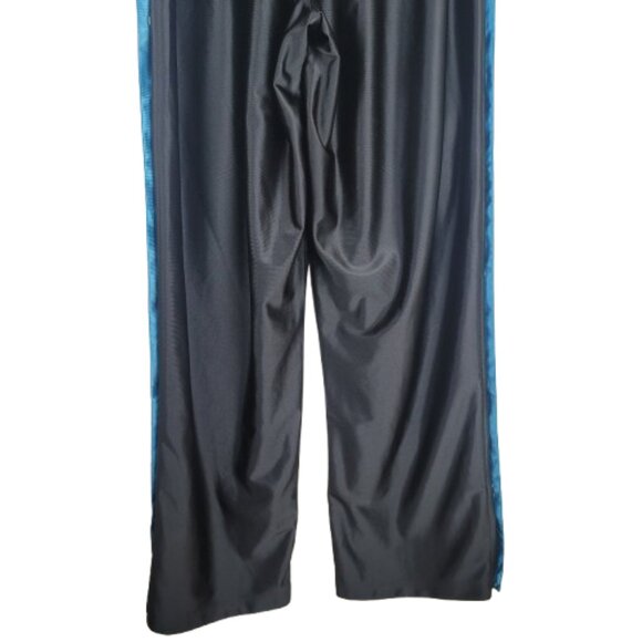 Nike Vintage Tear Away Snap Track Pants Mens Large Black Blue - Picture 4 of 11
